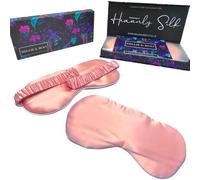 Millie & Boo Silk Sleep Mask - 100% Pure Organic Mulberry 19 Momme Silk Eye Mask for Sleeping |Comfortable Eye Mask with Elastic Band for Women & Men - Gift Box Included (Light Pink)
