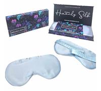 Millie & Boo Silk Sleep Mask - 100% Pure Organic Mulberry 19 Momme Silk Eye Mask for Sleeping - Light Blue - Comfortable Eye Mask with Elastic Band for Women & Men - Gift Box Included