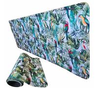 Millie & Boo Tropical Bird Printed Mouse Mat - 80cm x 30cm Non-Slip Easy Glide Mouse Pad Desk Organiser - 2mm Thickness, Ideal for Women Working from Home
