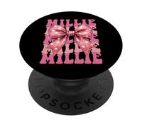 MILLIE Name Coquette Bow Aesthetic for Women Girls PopSockets Adhesive PopGrip