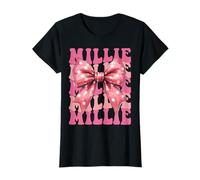 Millie Name Coquette Bow Aesthetic for Women Girls T-Shirt