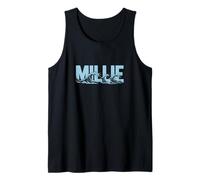Millie Sea Waves - Personalized Name Ocean Beach Art Tank Top