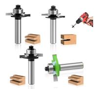 Milling Cutter for Router, Disc Groove Cutter, Rounding Cutter Shank, for Routers 8 mm Shank, 4 Pieces, 2 mm, 3 mm, 4 mm, 5 mm with Ball Bearings, Tools Accessories, Durable and Sharp for Woodworking