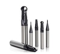 Milling Cutter HRC 50° 2 Flutes Ball Nose End Mill Tungsten Carbide Steel Tools R0.5mm - R10.0mm HSS CNC Straight Shank Drill Bits Tool Set(R0.75xD4xL50)