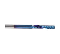 Milling Cutter Nano Blue Coating Single Flute Spiral End Mill,4 x 22 x 50