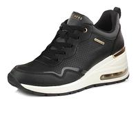 Skechers Women's Million AIR Sneaker, Black, 5.5 UK