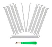 Million Dollar Collar 10 Pack of Collar Placket Stays, DIY Insert for Polo/Golf Shirt Placket Stay, One Size Fits All 5-Minute Install, Wash/Dry Safe Off-white