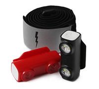 Million Mile Light Battery Free Running Safety Light - Black/White/Red