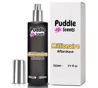 Millionaire Aftershave Spray - 100ml Parfum in Frosted Black Glass Bottle - Aftershave Scent - Branded Gift Box - Vegan Friendly - Puddle of Wax - Made in the UK