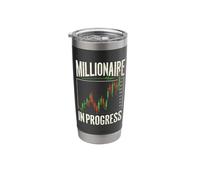 Millionaire in Progress Cryptocurrency Stock Trader Trading Stainless Steel Insulated Tumbler