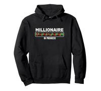 Millionaire In Progress - Trader Trading Distressed Design Pullover Hoodie
