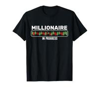 Millionaire in Progress - Trader Trading Distressed Design T-Shirt