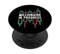Millionaire In Progress - Trading Goals Day Trader PopSockets Adhesive PopGrip