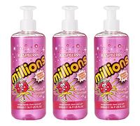 Millions Hand Sanitiser Gel | Eliminates 99.999% of Bacteria | 70% Alcohol | Scented & Fruity Fragrance (Raspberry, 500ml x3)