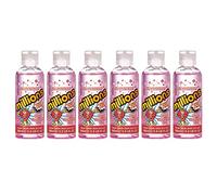Millions Hand Sanitiser Gel | Eliminates 99.999% of Bacteria | 70% Alcohol | Scented & Fruity Fragrance (Strawberry, 100ml x6)