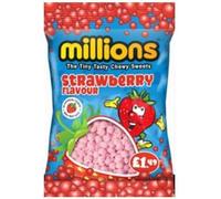 Millions Strawberry Bag 3 x 110g Delicious Special For Easter Tasty And Twisty Treat Gift Hamper, Christmas,Birthday,Easter Gift Sold By Kidzbuzz