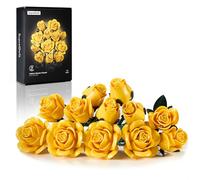 Millionspring Yellow Rose Bouquet Building Set Yellow Artificial Roses Gifts for Adult on Birthday, Anniversary,Get Well,Thank You,Christmas,Home Decor