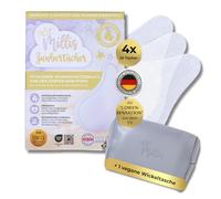 Millis Magic Wipes for Nappy Dermatitis Baby, As Known from "The Lion's Cave", 100 Wipes (4 x 25) with Aloe Vera, Almond Oil & Q10 - Nourishes, Protects & Serves as Wound Protection for Irritated Skin