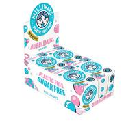 Milliways Bubblemint Chewing Gum, Plastic Free, Sugar Free, Aspartame Free, Natural | 12 Packs of 10 Pieces (120 Pieces Total) | Xylitol, Plant-Based, Biodegradable