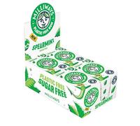 Milliways Spearmint Super Natural Gum - Plastic-Free Chewing Gum | Xylitol, Aspartame-Free, Sugar-Free, Plant-Based | 12 Packs of 10 Pieces (120 Pieces Total)