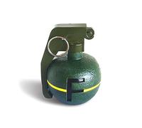 MillMB Initial Bomb Grenade Green Humor Decor with Ball Functional and Stylish Office Gift for Co-Worker, Boss, Student with Letter Desk Decor (F)