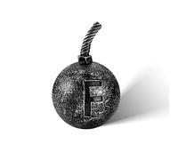 MillMB Initial Bomb Paperweight Humor Decor with Ball Paperweight Functional and Stylish Office Paperweight Gift for Office Co-Worker Boss,Student with Letter Paperweight Desk Decor(F)