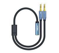 MillSO 3.5mm Headset Splitter, Jack Adapter CTIA 2 Male to Female Y Splitter Adapter Cable with Separate Microphone and Headphone Compatible-30CM/12inch