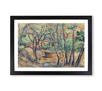 Millstone and Cistern by Paul Cezanne Framed Print | A2 Black Framed Wall Art | Ready to Hang | Modern Historical Picture | Living Room Bedroom Lounge Office