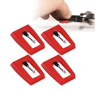 Milltrip 4Pcs Record Player Needles, Phonograph Stylu Replacement, Turntable Needle Set with Conical Ceramic Tip, compatible with CROSLEY, Victrola, ION, Jenson