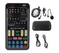 Milltrip Multifunction Voice Changer Set, I9 Voice Changer Set Multifunction Portable Recording Mini Sound Card for Game Anchor Recording Computer (English Version)