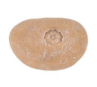 Milltrip Pet Memorial Stones Grave Stones, Pet Memorial Garden Stone DIY Lettering Simulation Pebbles Pet Grave Marker for Dogs Cats (Small Flower Stone Sand Yellow)