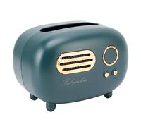 Milltrip Retro Radio Shape Tissue Cover Box Vintage Radio Tissue Box for Bathroom Living Room Bedroom Nightstand Desk Table Creative Gifts (Green)