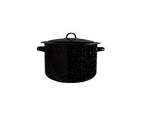 Millvado Granite 12 Qt Stockpot, Nonstick Soup Pot With Lid, Speckled Enamel Ware Cookware, Large Stock Pot For Boiling and Cooking, Big Granite Cooking Pot for Stovetop, Campfire, Outdoor Stove