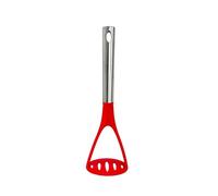 Millvado Potato Masher, Strong Stainless Steel Handle with Heavy Duty Plastic Base, 11.5 Inch Red Mashed Potatos Masher, Hand Smasher for Vegtables