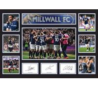 Millwall FC Team 2026 Poster Print - Wall Art Featuring Femi Azeez, Josh Coburn & Alex Neil - Millwall Supporters Memorabilia Gift, A4 Poster + Black Frame