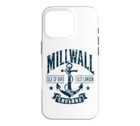 Millwall Isle of Dogs East London England Navy Aged Print Case for iPhone 16 Pro