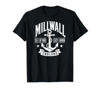 Millwall Isle of Dogs East London England White Print T-Shirt