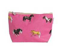 Milly Green Horse Design Pink Cosmetic Make up Wash Travel Bag