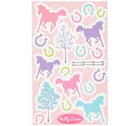 Milly Green Playful Ponies Stickers - Clear, Standard