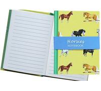 Milly Green Yellow Horse Design A6 lined notebook - horse colours & breeds design
