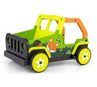 Milly Mally Explorer Children's Walker Wooden Baby Push Pull Walker Toy for 1-3 Years Fox and Friends