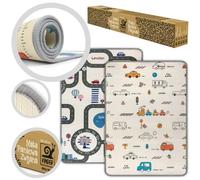 Milly Mally Kinder Foam Floor Play Mat for Children Double Sided 178 x 120 x 1 cm XPE Material Water Resistant Non-toxic Anti-Allergy Non-Slip City