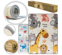 Milly Mally Kinder Foam Floor Play Mat for Kids Double Sided 178 x 120 x 1 cm XPE Material Water Resistant Non Toxic Anti-Allergy Non Slip Sea and Africa