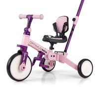 Milly Mally Tricycle 5-in-1 Optimus Max Baby Tricycle for Children with Control Handle for Parents 1 to 4 Years (Pink)