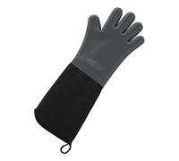 Millya Silicone Professional Heat Resistant Oven Mitts Extra Long Non-slip Kitchen Glove (Deep Gray)