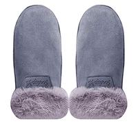 Millya UK Unisex Men Women Suede Thermal Winter Warm Gloves Ladies Mittens With Plush Cuffs(Gray)