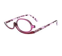 Millya Women Rotatable Make-Up Magnifying Glasses Flip Up Spectacle Lense Eyeglasses for Reading