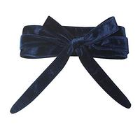 Millya Women Soft Velvet Wrap Around Dress Belt Bowknot Self Tie Obi Waist Band Cinch Belts