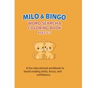 Milo & Bingo Word Search & Coloring Book Ages 5-7: A fun educational workbook to boost reading skills, focus and confidence. (Milo & Bingo Activity Books)