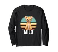 Milo - Cute Boy Name with Cute Lion Long Sleeve T-Shirt